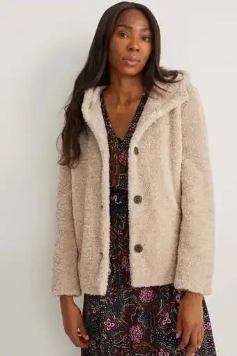 C&A Giacca in pelo teddy con cappuccio. offerta