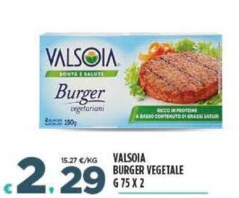 Deco Supermercati Valsoia Burger Vegetale g 75 x 2 offerta