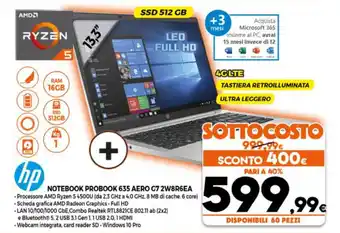Parente Expert hp Notebook Probook 635 Aero G7 2W8R6EA offerta