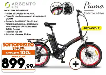 Parente Expert Argento Bike Bicicletta Pieghevole offerta