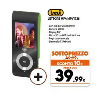 trevi Lettore MP4 MPV1728