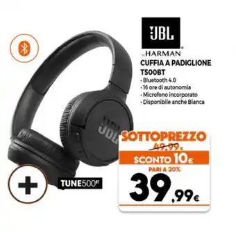JBL Harman Cuffia A Padiglione T500BT
