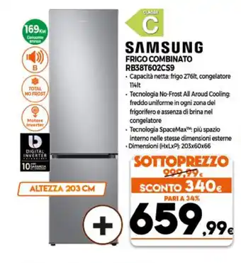 Parente Expert Samsung Frigo Combinato RB38T602CS9 offerta
