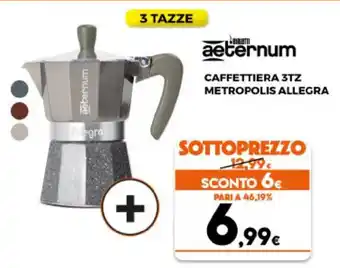 aeternum Caffettiera 3tz Metropolis Allegra