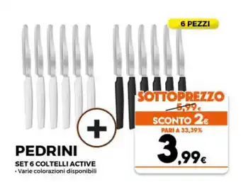 Pedrini Set 6 Coltelli Active