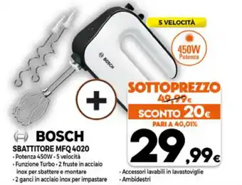 Parente Expert Bosch Sbattitore MFQ 4020 offerta