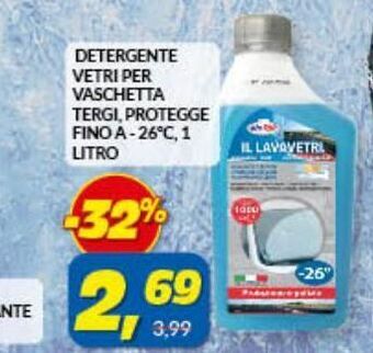 Detergente vetri per vaschetta tergi protegge fino a - 26 c 1 litro