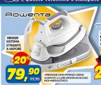 Risparmio Casa Rowenta vr5020 sistema stirante a vapore offerta