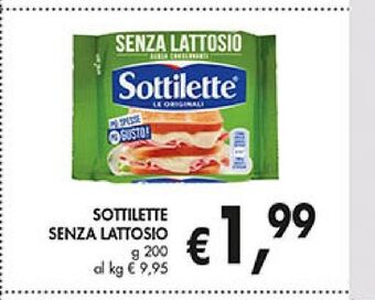 Supermercato Coal Sottilette senza lattosio offerta