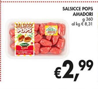 Supermercato Coal Salsicce pops amadori offerta