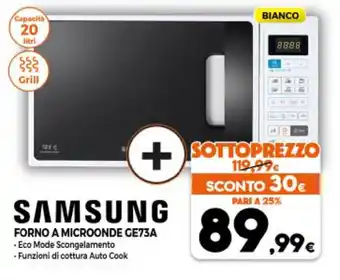 Parente Expert Samsung Forno A Microonde GE73A offerta