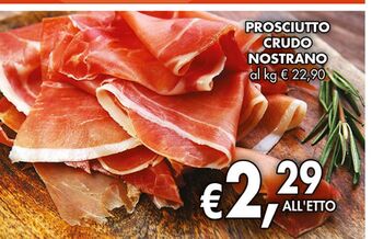 Coal City Prosciutto crudo nostrano offerta