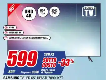 Samsung TV LED 65" UE65TU7090UXZT
