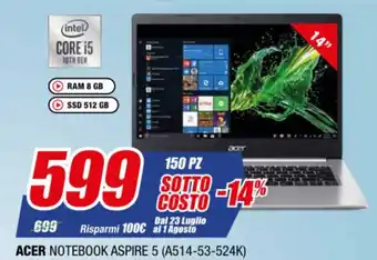 acer Notebook Aspire 5 (A514-53-524K)