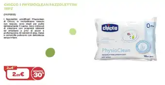 Bimbo Store Chicco Physioclean Fazzolettini 16 Pz offerta