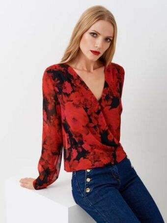 Blusa stampa floreale