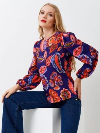 Rinascimento Blusa stampa floreale offerta