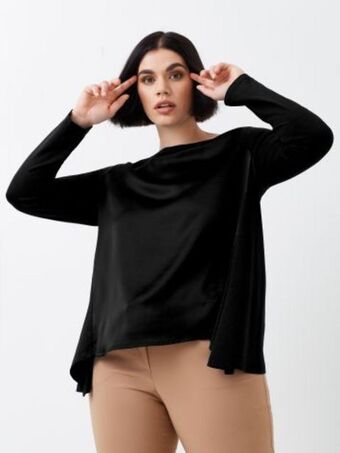 Rinascimento Blusa curvy asiemmetrica offerta