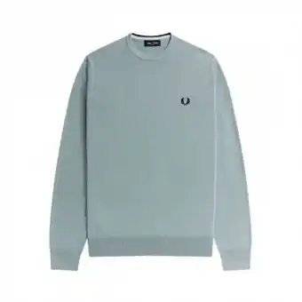 Fred perry maglione girocollo azzurro uomo
