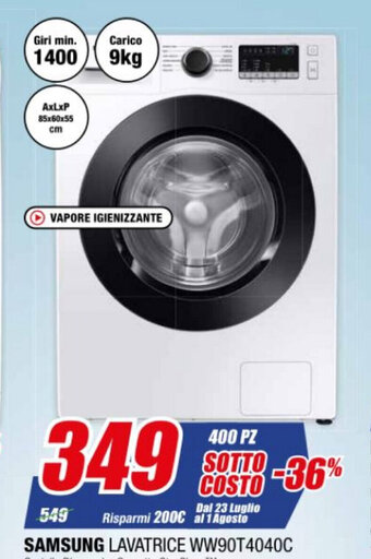 Leonardelli Samsung Lavatrice WW90T4040C offerta