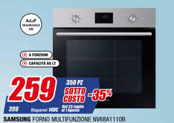 Leonardelli Samsung Forno Multifunzione NV68A1110B offerta