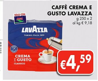 Supermercato Coal Caffè crema e gusto lavazza offerta