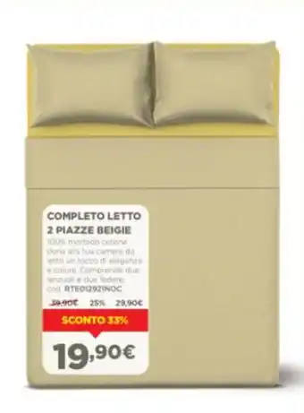 Completo Letto 2 Piazze Beigie