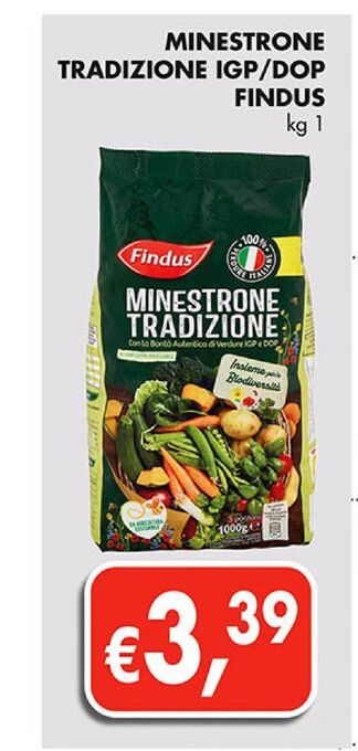 Supermercato Coal Minestrone tradizione igp/dop findus offerta