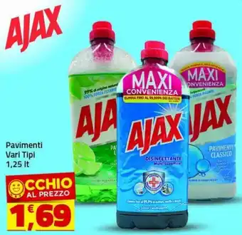 Supermercati Briò Ajax Pavimenti Vari Tipi 1,25 lt offerta