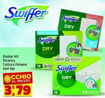 Swiffer Duster Kit Ricarica Cattura Polvere Vari Tipi