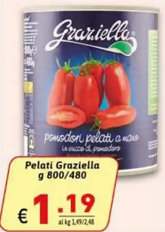 Ipercarni Graziella Pelati 800/480 g offerta