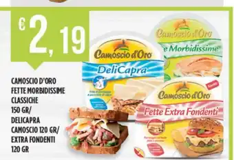 Euroesse Canoscio D'Oro Fette Morbidissme Classiche 150 gr/ Delicapra Camoscio 120 Gr/ Extra Fondenti 120 Gr offerta