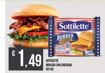 Euroesse Sottilette Burger Con Cheddar 185 gr offerta