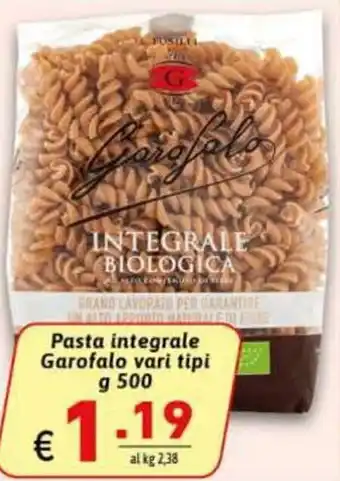Ipercarni Garofalo Pasta integrale vari tipi 500 g offerta