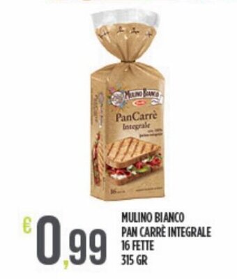 Euroesse Mulino Bianco Pan Carrè Integrale 16 Fette 315 Gr offerta
