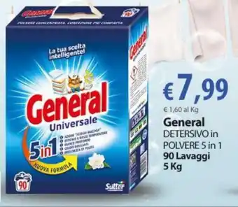 Extra Supermercati General Detersivo in Polvere 90 Lavaggi 5 Kg offerta