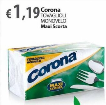 Extra Supermercati Corona Tovaglioli Monovelo Maxi Scorta offerta