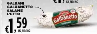 Sigma Galbani Galbanetto Salame l'etto offerta