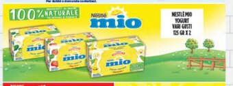 Euroesse Nestlè Mio Yogurt Vari Gusti 125 Gr x 2 offerta