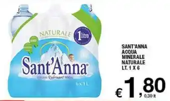 Sigma Sant'Anna Acqua Minerale Naturale 1 lt. x 6 offerta