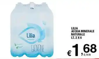 Sigma Lilia Acqua Minerale Naturale 2 lt. x 6 offerta