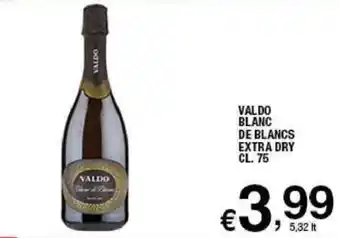 Sigma Valdo Blanc de Blancs Extra Dry 75 cl. offerta