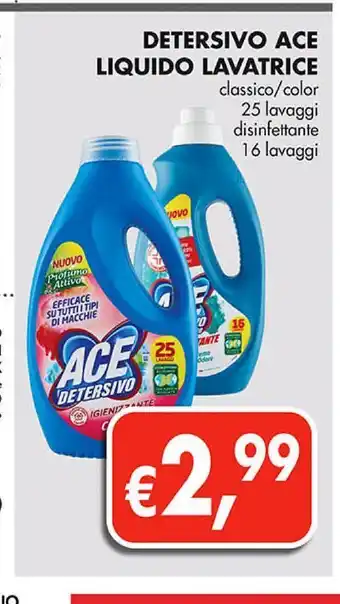 Supermercato Coal Detersivo ace liquido lavatrice offerta