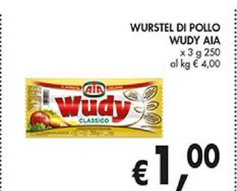 Wurstel di pollo wudy aia