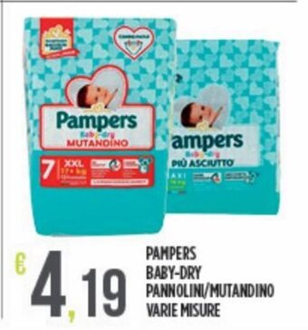 Euroesse Pampers Baby-Dry Pannolini/ Mutandino Varie Misure offerta