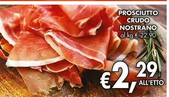 Supermercato Coal Prosciutto crudo nostrano offerta