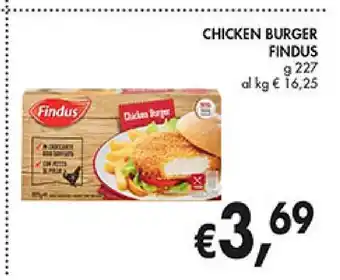 Chicken burger findus