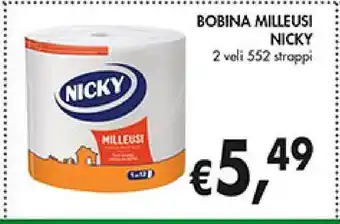 Bobina milleusi nicky