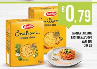 Barilla Emiliane Pastina All'Uovo Vari Tipi 275 Gr