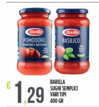 Euroesse Barilla Sughi Semplici Vari Tipi 400 Gr offerta